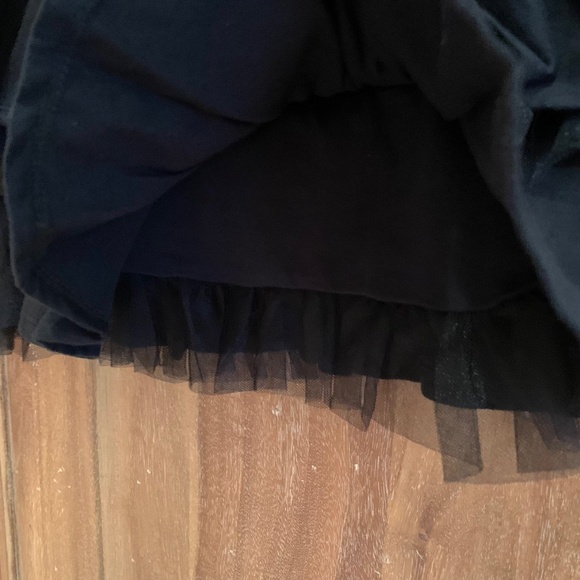 Gymboree Black Cotton Ruffle/ Tuille Trim Skirt Size 12 - Picture 6 of 9